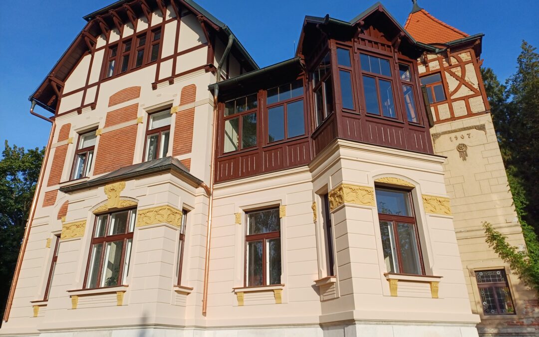 Oprava fasády secesní vily